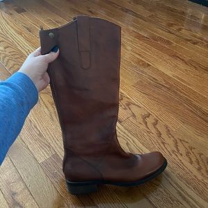 Burgundy-Brown Riding Boots